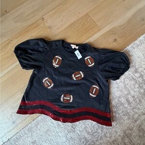 Peach Love California Black Football Tee